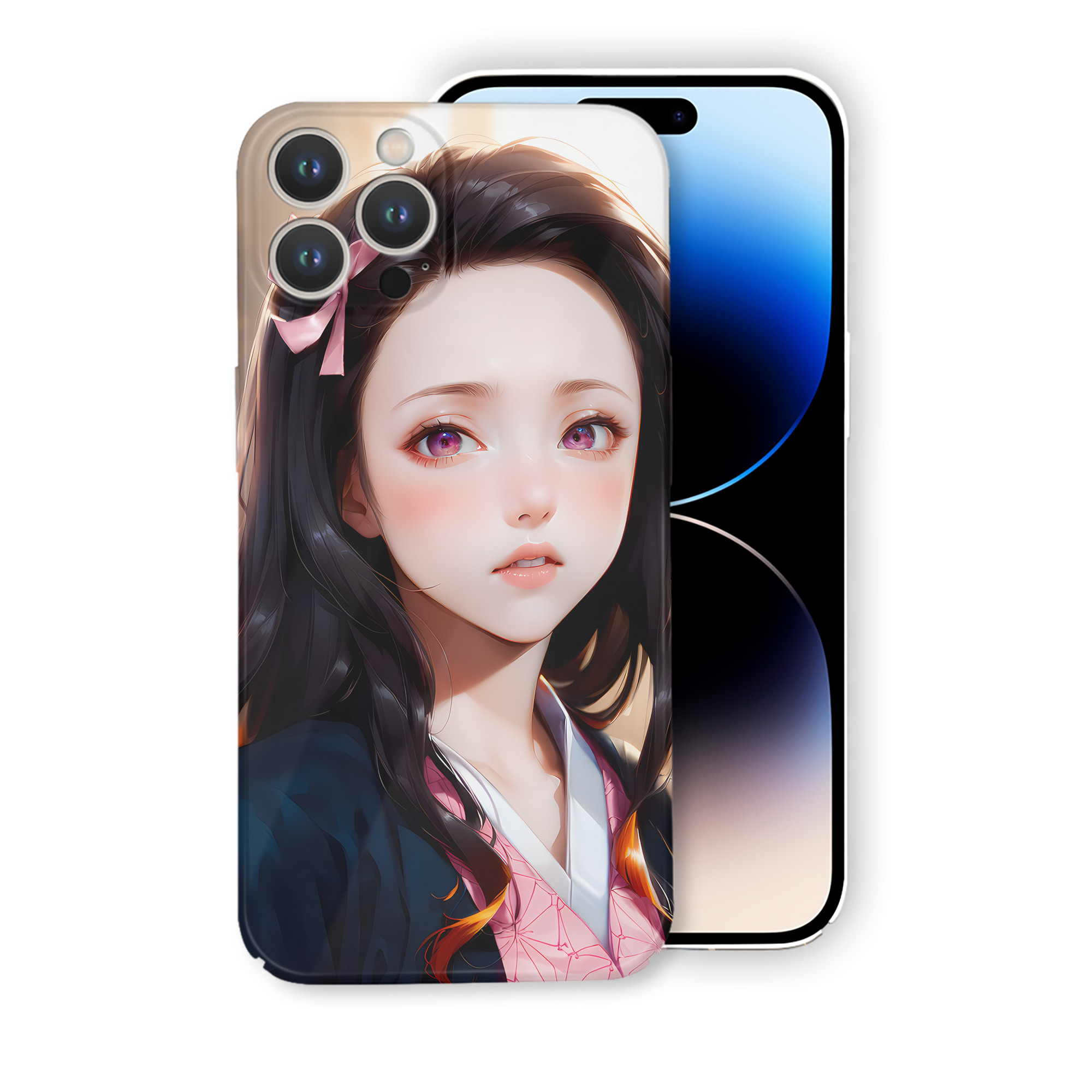 （画像用） 鬼滅の刃（きめつのやいば）竈門 禰󠄀豆子／かまど ねずこ Kamado Nezuko 【iPhone 14シリーズ対応】ハードケース